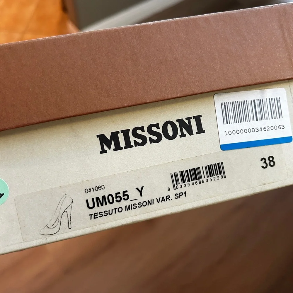 Missoni 4.5” high pumps size 38 made in Italy Brand New - Picture 7 of 7